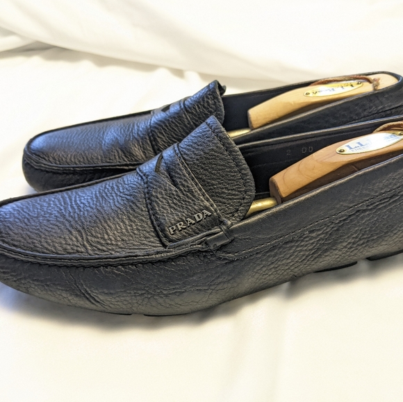 Prada Saffiano Leather Loafer Black Shoes - Men\'s sizes 7.5 UK /8.5 US main image 6